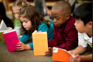 Children reading books